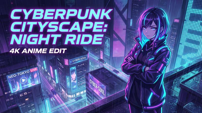 抖荫短视频科幻动漫-赛博霓虹夜行录-动漫剪辑